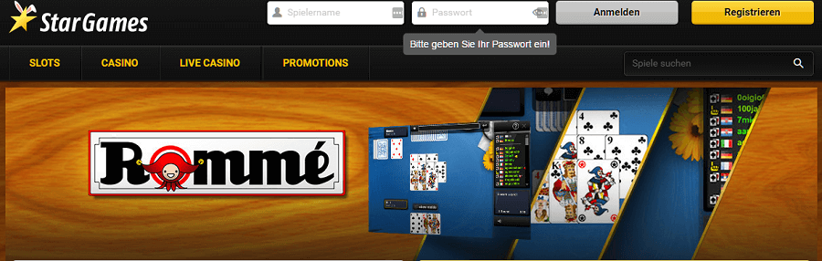 Romme-Kartenspiel bei Stargames